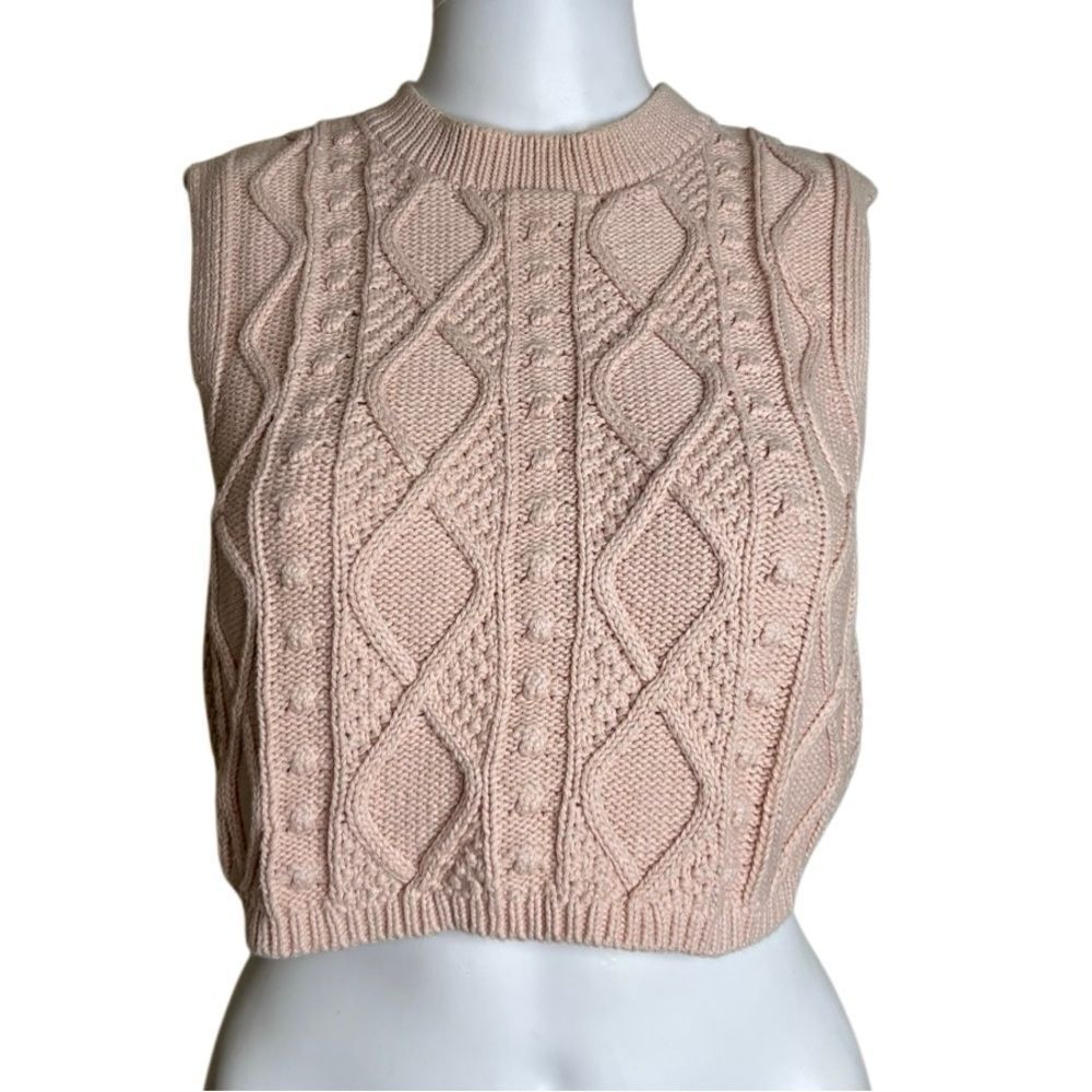 Double Zero Soft Knit Cropped Sweater Vest Size Medium